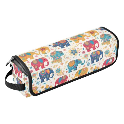 FRODOTGV Süße gelbe Gummienten Entchen Seife Damen 2-in-1 Lockenstab Reiseetui Abnehmbare offene flache Taschen und hitzebeständige Matte mit Reißverschluss für Glätteisen flacher Haartrockner, Bunte von FRODOTGV