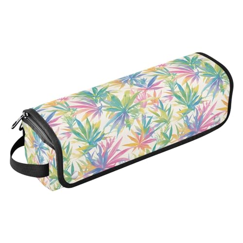 FRODOTGV Süße gelbe Gummienten Entchen Seife Damen 2-in-1 Lockenstab Reiseetui Abnehmbare offene flache Taschen und hitzebeständige Matte mit Reißverschluss für Glätteisen flacher Haartrockner von FRODOTGV