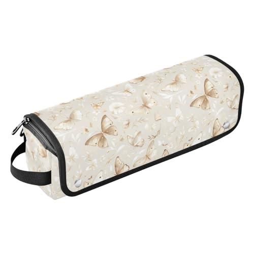 FRODOTGV Süße gelbe Gummienten Entchen Seife Damen 2-in-1 Lockenstab Reiseetui Abnehmbare offene flache Taschen und hitzebeständige Matte mit Reißverschluss für Glätteisen flacher Haartrockner von FRODOTGV