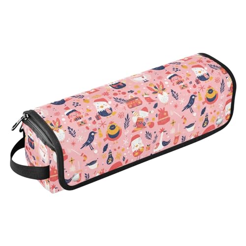 FRODOTGV Süße gelbe Gummienten Entchen Seife Damen 2-in-1 Lockenstab Reiseetui Abnehmbare offene flache Taschen und hitzebeständige Matte mit Reißverschluss für Glätteisen flacher Haartrockner von FRODOTGV