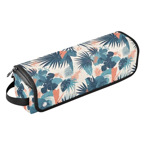 FRODOTGV Tragbare Reisetasche für Damen, Reisetasche und hitzebeständige Matte, Haarstyling-Zubehör, Organizer für Glätteisen, flacher Haartrockner, abstraktes Aquarell, handgezeichnet, Tropisches von FRODOTGV