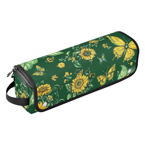 FRODOTGV Tragbarer 2-in-1-Lockenstab für Damen, Reiseetui mit hitzebeständigem Polster, offene flache Taschen für Glätteisen, heiße Werkzeuge und Haarpflege-Accessoires, Vintage-Hyazinthen, Weiß, 07 von FRODOTGV