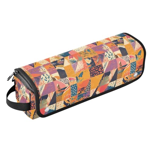 FRODOTGV Tragbarer Lockenstab für Damen, Reisetasche mit Eisenmatte, Haarstyling-Zubehör, Organizer für Glätteisen, Glätteisen, Märchen-Retro-Pilze und Schnecken, Farbige afrikanische Patchwork-Motive FRODOTGV Tragbarer Lockenstab für Damen, Reisetasche mit Eisenmatte, Haarstyling-Zubehör, Organizer für Glätteisen, Glätteisen, Märchen-Retro-Pilze und Schnecken, Farbige afrikanische Patchwork-Motive von FRODOTGV