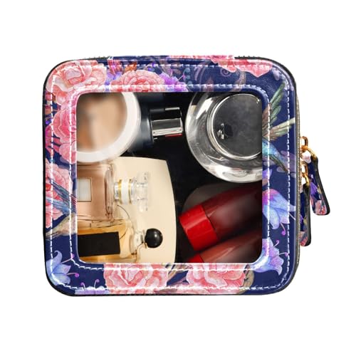 FRODOTGV Transparente Make-up-Tasche für Geldbörse, modische Textur, Blumenstrauß, schöne Rosen, pfirsichblau, wasserdicht, Reise-Kulturbeutel, tragbar, Modischer Strauß mit schönen Rosen, von FRODOTGV