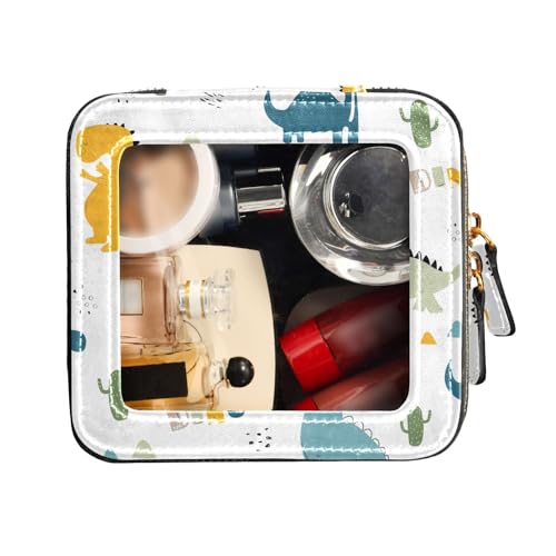 FRODOTGV Transparente Make-up-Tasche mit Cartoon-Dinosaurier-Motiv, Reisetaschen für Toilettenartikel, Kosmetiktasche, Organizer, Cartoon Dinosaurier, 1 Size von FRODOTGV