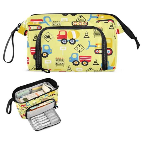 FRODOTGV Truck Construction Pencil Box Large Capacity Pencil Box Case with Compartment Pencil Cases for Adults for Student Preppy School von FRODOTGV