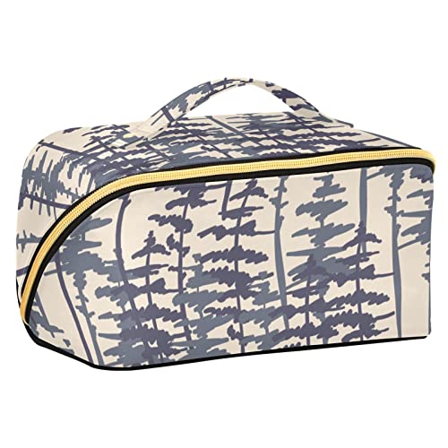 FRODOTGV Wald Muster Natur Landschaft Große Kapazität Make-up Tasche, Kulturbeutel, Große Kapazität Reise Kosmetiktasche, Wasserdichte Make-up Fall Organizer, Tragbare Reise Kosmetiktasche, von FRODOTGV