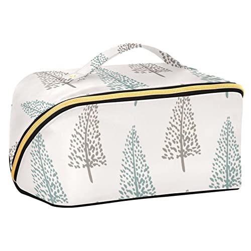 FRODOTGV Weihnachtsbaum Doodle Große Kapazität Make-up Tasche, Kulturbeutel, Große Kapazität Reise Kosmetiktasche, Wasserdichte Make-up Fall Organizer, Tragbare Reise Kosmetiktasche, von FRODOTGV