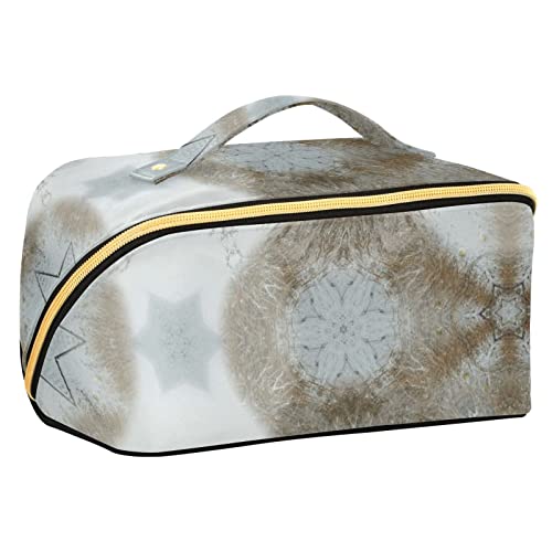 FRODOTGV Weihnachtsdekoration Viele Fraktale Sterne Große Kapazität Make-up Tasche, Kulturbeutel, Große Kapazität Reise Kosmetiktasche, Wasserdichte Make-up Fall Organizer, Tragbare Reise von FRODOTGV