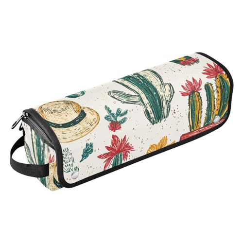 FRODOTGV Western Cowboy Boho Kaktus Traumfänger Western Town Hot Hair Tools Reisetasche mit hitzebeständigem Pad Große Kapazität Haarglätter Organizer für Lockenstab Glätteisen Flachhaar, 17, 1 Size von FRODOTGV