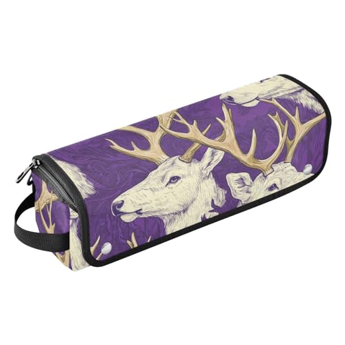 FRODOTGV Western Cowboy Star Traumfänger Stern Tribal Schwarz und Rot Haar Werkzeug Reisetasche für Frauen mit hitzebeständigem Pad Wasserdicht Flach Lockenstab Reise-Organizer für Glätteisen, 16, 1 von FRODOTGV