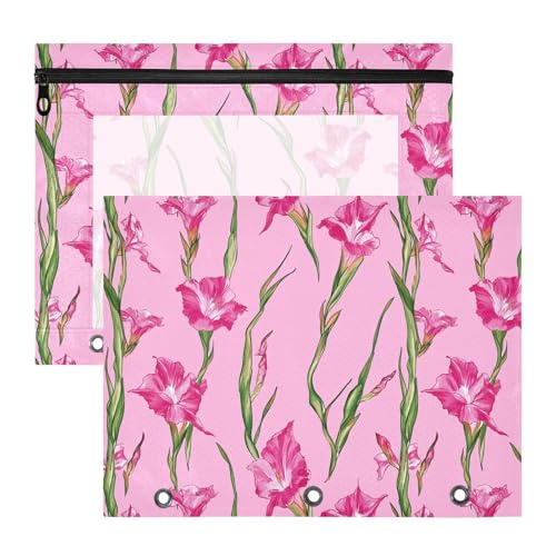 Federmäppchen mit Safari-Gladiolen-Blumen, transparente Aufbewahrungstasche für A4-Papier, Briefe, 2 Stück, Lehrer, Schulbedarf Federmäppchen mit Safari-Gladiolen-Blumen, transparente Aufbewahrungstasche für A4-Papier, Briefe, 2 Stück, Lehrer, Schulbedarf von FRODOTGV
