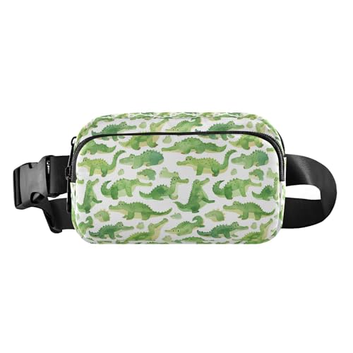 Flamingo Hüfttasche für Damen, Herren, Teenager, trendige Hüfttasche, Bauchtasche für Shopping, Sport, Arbeit, Rosa, Niedliches Cartoon-Krokodil-Alligator-Aquarell, 1 Size Flamingo Hüfttasche für Damen, Herren, Teenager, trendige Hüfttasche, Bauchtasche für Shopping, Sport, Arbeit, Rosa, Niedliches Cartoon-Krokodil-Alligator-Aquarell, 1 Size von FRODOTGV