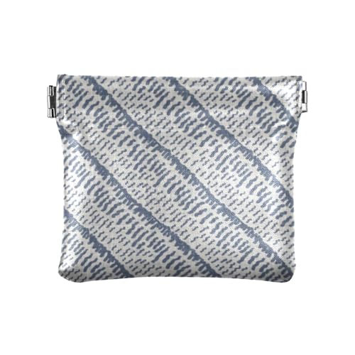 French Farmhouse gestreifte Damen-Münzgeldbörse aus PU-Leder, niedliche Mini-Make-up-Tasche für Mädchen und Damen, Französisches Bauernhaus-Streifen, 4.33"(L) x 3.74"(W) x 0.39"(H), Classic von FRODOTGV