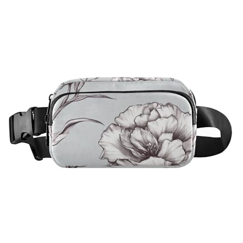 Graue Nelke süße Crossbody-Tasche für Damen, Herren, Teenager, Mini-Brustgürtel, Bauchtasche mit verstellbarem Gurt, für Workout, Laufen, Wandern, Graue Nelke, 1 size Graue Nelke süße Crossbody-Tasche für Damen, Herren, Teenager, Mini-Brustgürtel, Bauchtasche mit verstellbarem Gurt, für Workout, Laufen, Wandern, Graue Nelke, 1 size von FRODOTGV
