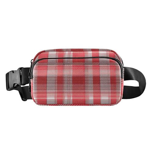 Gürteltasche für Damen, Fischgrätenmuster, Hahnentrittmuster, kariert, Rosa, Rot, Erdbeere, stilvolle Umhängetasche, Farbe: 18, 1 Size Gürteltasche für Damen, Fischgrätenmuster, Hahnentrittmuster, kariert, Rosa, Rot, Erdbeere, stilvolle Umhängetasche, Farbe: 18, 1 Size von FRODOTGV
