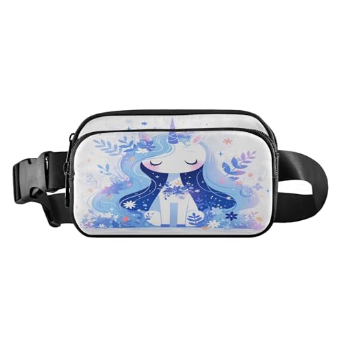 Gürteltasche mit Cartoon-Einhörnern, modische Bauchtasche für Herren und Damen, kleine Laufgürteltasche mit verstellbarem Riemen für Workout, Laufen, Wandern, Ästhetischer Kampffisch, 1 size von FRODOTGV