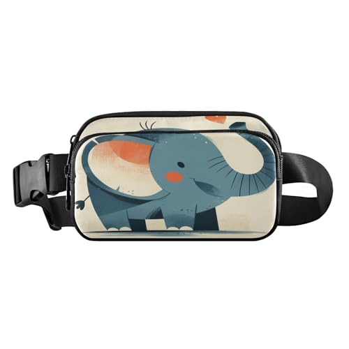 Happy Elephant trendige Gürteltasche für Herren und Damen, Mini-Umhängetasche mit verstellbarem Riemen für Reisen, Laufen, Wandern, Ästhetischer Kampffisch, 1 size von FRODOTGV