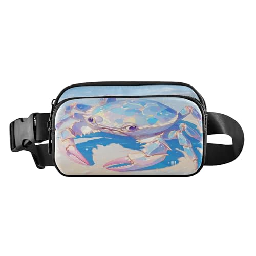 Hopeful Gürteltasche für Damen und Herren, Motiv: Krabbe, Lavendel, modisch, Mehrzweck-Umhängetasche mit verstellbarem Riemen für Reisen, Einkaufen, Laufen, Ästhetischer Kampffisch, 1 size Hopeful Gürteltasche für Damen und Herren, Motiv: Krabbe, Lavendel, modisch, Mehrzweck-Umhängetasche mit verstellbarem Riemen für Reisen, Einkaufen, Laufen, Ästhetischer Kampffisch, 1 size von FRODOTGV