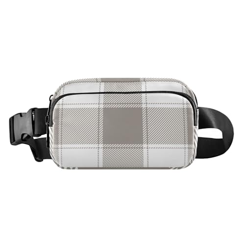 Kleine Bauchtasche mit verstellbarem Riemen, modische Gürteltasche, Reisebrieftasche, Gingham-Karo, für Herren und Damen, für Reisen, Laufen, Wandern, Karomuster, 1 Size von FRODOTGV