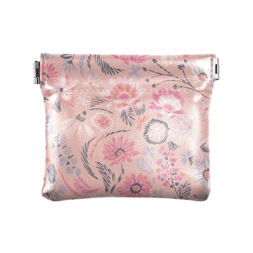 Kleine Damen-Geldbörse aus Leder, wasserdicht, Schmuck-Organizer, Cartoon-Botanisches Muster, Frauen, Botanisches Cartoon-Muster, 1 Size, Reisezubehör von FRODOTGV