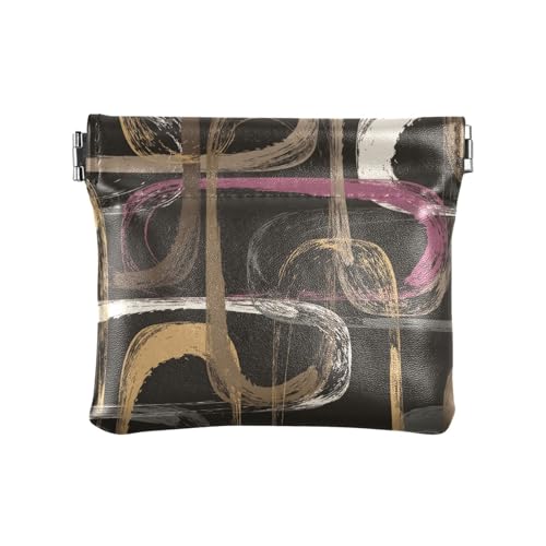 Kleine Geldbörse aus PU-Leder, niedliches Münzfach, helles Muster, Pinselstruktur, für Damen und Mädchen, Helle Pinselstruktur, 1 Size, Reisezubehör von FRODOTGV