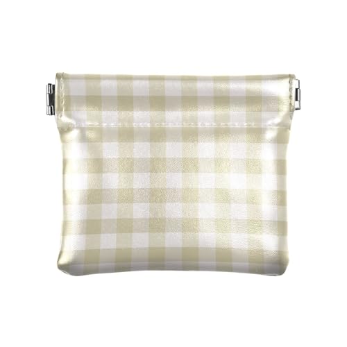 Kleine Geldbörse aus PU-Leder für Damen und Mädchen, Reisezubehör, schick, schlicht, klein, kariert, Schlichtes, kleines kariertes Karomuster, 1 Size, Reisezubehör von FRODOTGV