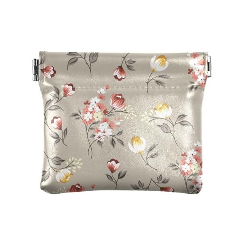 Kleines Blumenmuster Damen Leder Münzgeldbörse ausgefallener Schmuck-Organizer für Frauen, Kleines Blumenmuster, 1 Size, Reisezubehör von FRODOTGV