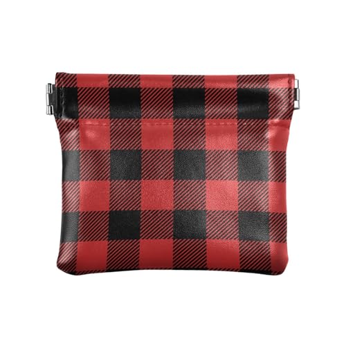 Kleines Leder-Münzgeldbörse, kariert, tragbar, Kartenhalter für Männer und Frauen, Reisen, Kariert, 1 Size, Reisezubehör Kleines Leder-Münzgeldbörse, kariert, tragbar, Kartenhalter für Männer und Frauen, Reisen, Kariert, 1 Size, Reisezubehör von FRODOTGV