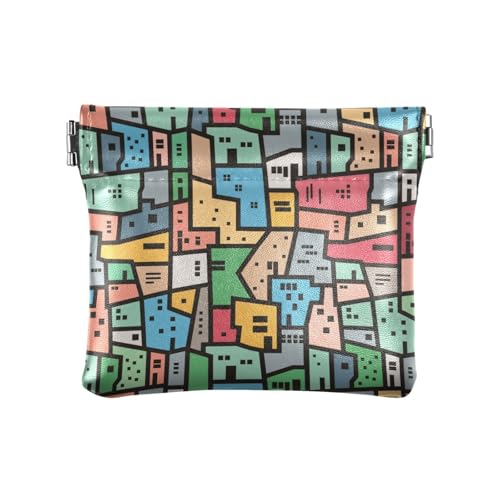 Kleines Portemonnaie aus PU-Leder in leuchtenden Farben, tragbarer Schmuck-Organizer für Männer und Frauen auf Reisen, Leuchtende Farben, 1 Size, Reisezubehör von FRODOTGV