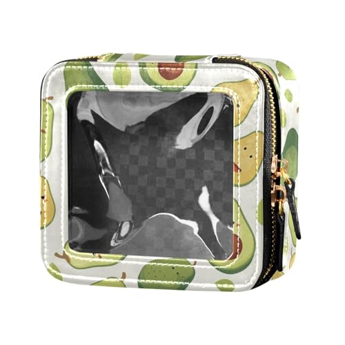 Koala Kosmetiktasche für Damen, niedliches Leder, transparent, Aufbewahrungstaschen, Lustige Avocado, 1 Size von FRODOTGV