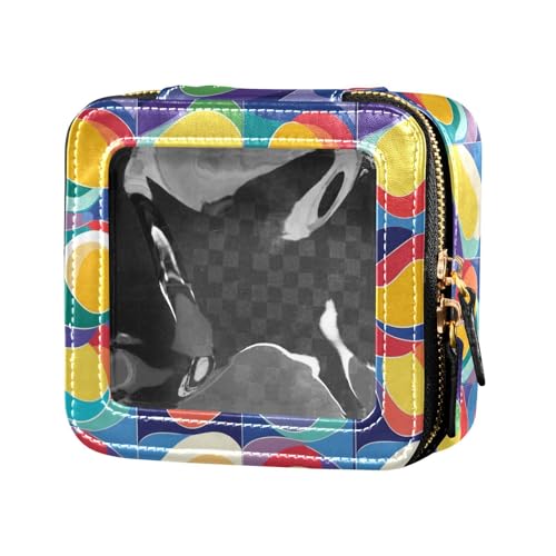 Kosmetiktasche für Damen, nahtlose Fliesen, portugiesisch, spanisch, italienisch, transparent, klein, für Geldbörse, niedliche Kosmetikbehälter für Damen von FRODOTGV