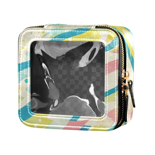 Kosmetiktasche mit Schneeflocken-Hintergrund, niedlich, transparent, Make-up-Tasche für Geldbörse, Kulturbeutel, Reisetasche, Kosmetik-Organizer für Damen, Kleeblatt und Punkte, 1 Size von FRODOTGV