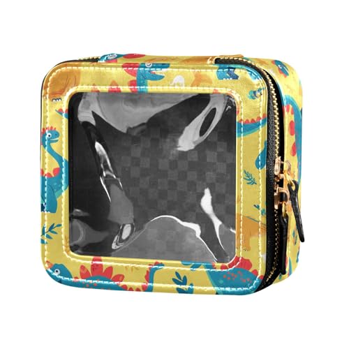 Kosmetiktasche mit indonesischem Batikmotiv, Kobaltblau, wasserdicht, transparent, kleine Make-up-Tasche, Reisetasche, für Toilettenartikel, tragbarer Kosmetik-Organizer für Damen und Mädchen von FRODOTGV