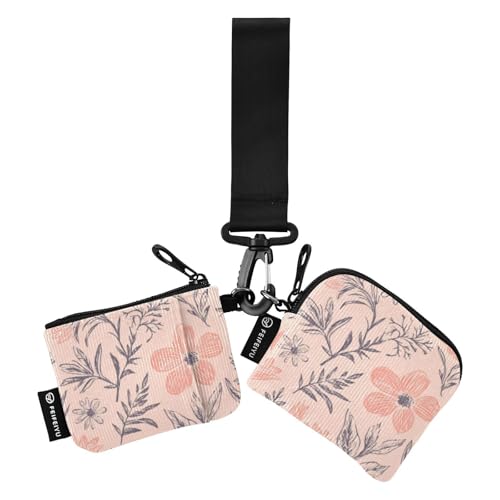 Light Florals Narzissen Damen Dual Wallets Busniess Kartenetuis Kleine abnehmbare Kartenhalter mit Reißverschluss Münzfach für Damen Mädchen 2 Packungen, Leichte Narzissen mit Blumen, 1 size von FRODOTGV