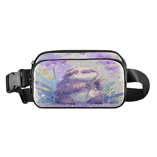 Lila Faultier trendige Hüfttasche für Männer und Frauen, wasserdichte Bauchtasche mit verstellbarem Gurt für Reisen, Laufen, Wandern, Ästhetischer Kampffisch, 1 size von FRODOTGV