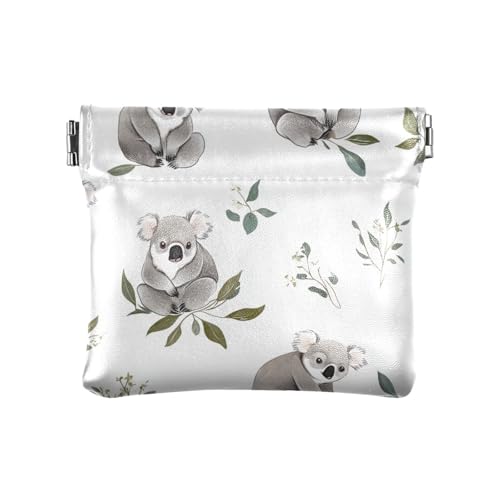 Lustige Koala-Geldbörse für Damen, Leder, ausgefallene persönliche Gegenstände, Organizer für Männer, Frauen, Reisen, Lustiger Koala, 4.33"(L) x 3.74"(W) x 0.39"(H), Classic von FRODOTGV