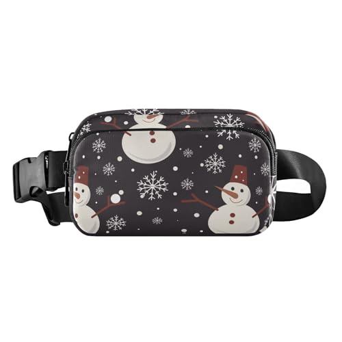 Mehrzweck-Bauchtasche mit verstellbarem Riemen, trendiger Croose-Körper, Geldbörse, dunkelblau, weihnachtliche Verzierungen, für Damen, Herren, Teenager, für Reisen, Einkaufen, Laufen, Dunkelblaue von FRODOTGV