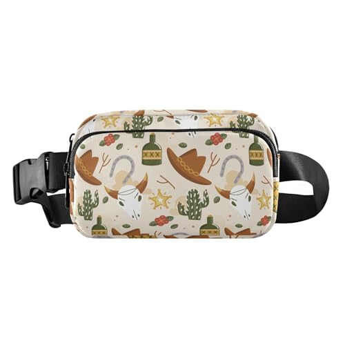 Mehrzweck-Gürteltasche mit verstellbarem Riemen, stilvolle Croose-Körpertasche, Boho-Kaktus-Pflanze und Stiefel, für Damen und Herren, zum Radfahren, Wandern, Fitnessstudio, Boho-Kaktus-Pflanze und Mehrzweck-Gürteltasche mit verstellbarem Riemen, stilvolle Croose-Körpertasche, Boho-Kaktus-Pflanze und Stiefel, für Damen und Herren, zum Radfahren, Wandern, Fitnessstudio, Boho-Kaktus-Pflanze und von FRODOTGV