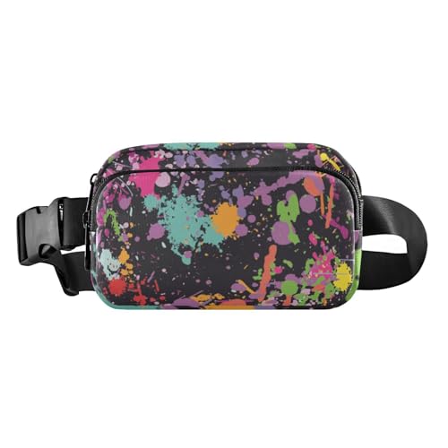 Mehrzweck-Hüfttasche mit verstellbarem Riemen, modische Brusttasche, Gürteltasche, abstraktes Farbspritzmuster, für Damen und Herren, für Reisen, Fitnessstudio, Arbeit, Abstraktes Farbspritzmuster, 1 von FRODOTGV