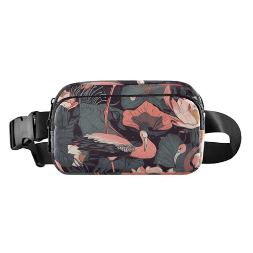 Mehrzweck-Hüfttasche mit verstellbarem Riemen, trendige Bauchtasche, Pfirsich-Flamingo-Muster, für Damen, Herren, Teenager, für Reisen, Einkaufen, Laufen, Pfirsich-Flamingo-Muster, 1 Size Mehrzweck-Hüfttasche mit verstellbarem Riemen, trendige Bauchtasche, Pfirsich-Flamingo-Muster, für Damen, Herren, Teenager, für Reisen, Einkaufen, Laufen, Pfirsich-Flamingo-Muster, 1 Size von FRODOTGV