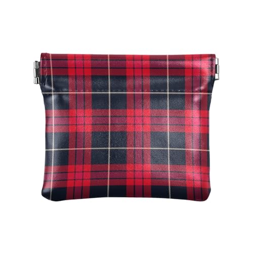 Mini-Geldbörse aus PU-Leder für Damen und Herren, praktisch, nahtloses Schottenkaromuster, Nahtloses Schottenkaromuster, 1 Size, Reisezubehör von FRODOTGV