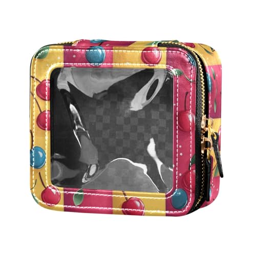 Mini-Make-up-Tasche mit Ameisen-Motiv, transparent, für Damen und Mädchen, Kosmetik-Organizer, Hautpflege, Kirsch-Illustration, Einheitsgröße von FRODOTGV