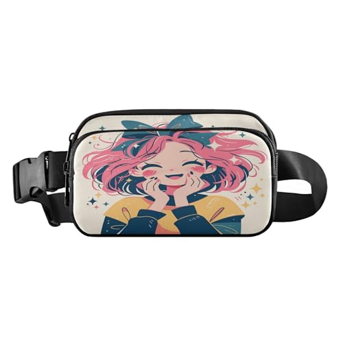 Modische Bauchtasche für Damen und Herren, kleine Crossbody-Sporttasche mit verstellbarem Riemen, für Reisen, Laufen, Wandern, Aschgrau, Ästhetischer Kampffisch, 1 size von FRODOTGV