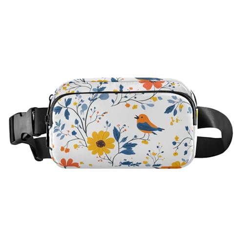 Modische Bauchtasche mit Blumenmuster, Lavendel, Phlox, Narzissenrot, für Herren und Damen, Mini-Schlinge, Brusttasche mit verstellbarem Riemen, Crossbody, Sporttasche für Reisen, Einkaufen, Laufen, von FRODOTGV