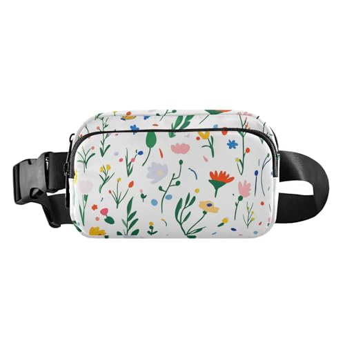 Modische Bauchtasche mit Blumenmuster, Rittersporn, Iris, weiß, für Herren und Damen, Mini-Schlinge, Brusttasche mit verstellbarem Riemen, Crossbody, Sporttasche für Reisen, Einkaufen, Laufen, 11, 1 Modische Bauchtasche mit Blumenmuster, Rittersporn, Iris, weiß, für Herren und Damen, Mini-Schlinge, Brusttasche mit verstellbarem Riemen, Crossbody, Sporttasche für Reisen, Einkaufen, Laufen, 11, 1 von FRODOTGV