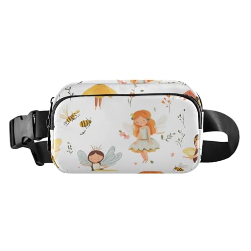 Modische Bauchtasche mit Cartoon-Motiv, niedliche Meerjungfrau, für Herren und Damen, Mini-Schlinge, Brusttasche mit verstellbarem Riemen, Crossbody, Sporttasche für Reisen, Einkaufen, Laufen, 06, 1 von FRODOTGV