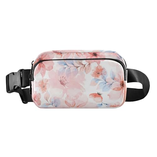 Modische Gürteltasche, Umhängetasche, orangefarbene Blumen, gezeichnetes Aquarellfarben, für Damen, Herren, Teenager, wasserabweisend, mit verstellbarem Gurt, für Reisen, Laufen, Wandern, von FRODOTGV