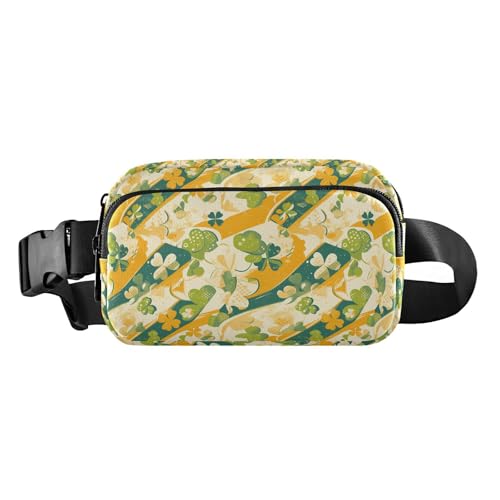 Modische Gürteltasche mit Krokodilmuster für Damen, Herren, Teenager, für Reisen, Urlaub, Laufen, Kleeblatt und Punkte, 1 Size von FRODOTGV