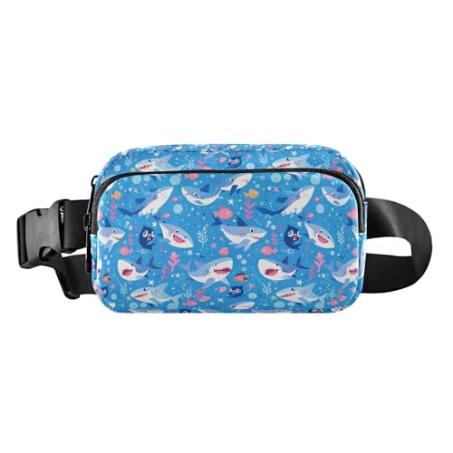 Modische Hüfttasche im Retro-Stil, Boho-Stil, für Damen, Herren, Teenager, für Reisen, Fitnessstudio, Arbeit, Ocean Shark Masco, 1 Size Modische Hüfttasche im Retro-Stil, Boho-Stil, für Damen, Herren, Teenager, für Reisen, Fitnessstudio, Arbeit, Ocean Shark Masco, 1 Size von FRODOTGV